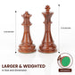 WinSTEM High Polymer Weighted Chess Pieces Only - 3.75'' King - Extra 2 Queens, Standard Tournament Chessmen for Chess Board Game or Replacement