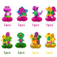 8Pcs Barney Honeycomb Table Centerpiece Barney Birthday Party Supplies Table Decorations for Kids Party Decorations