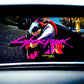 Cyberpunk Vinyl Sticker Cyberpunk car Decal Cyberpunk car Sticker Water Proof Cyberpunk Sticker Reflective for car for Laptop (Purple)