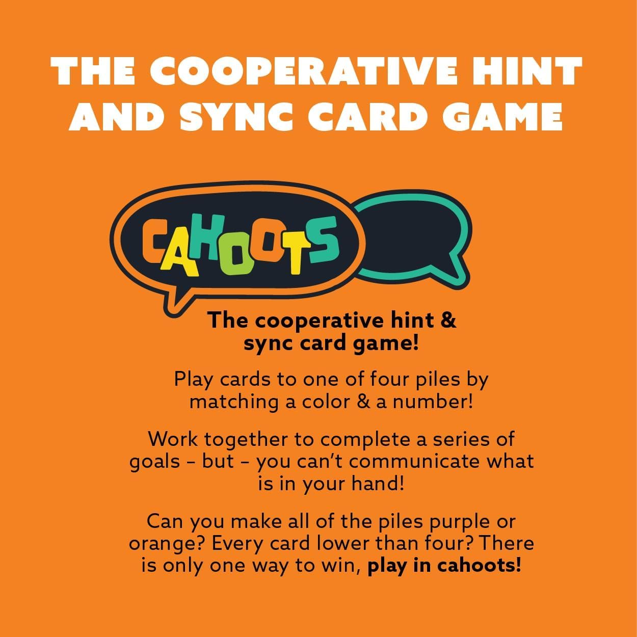 Gamewright - Party to Go - Cahoots Cooperative Hint and Sync Card Game