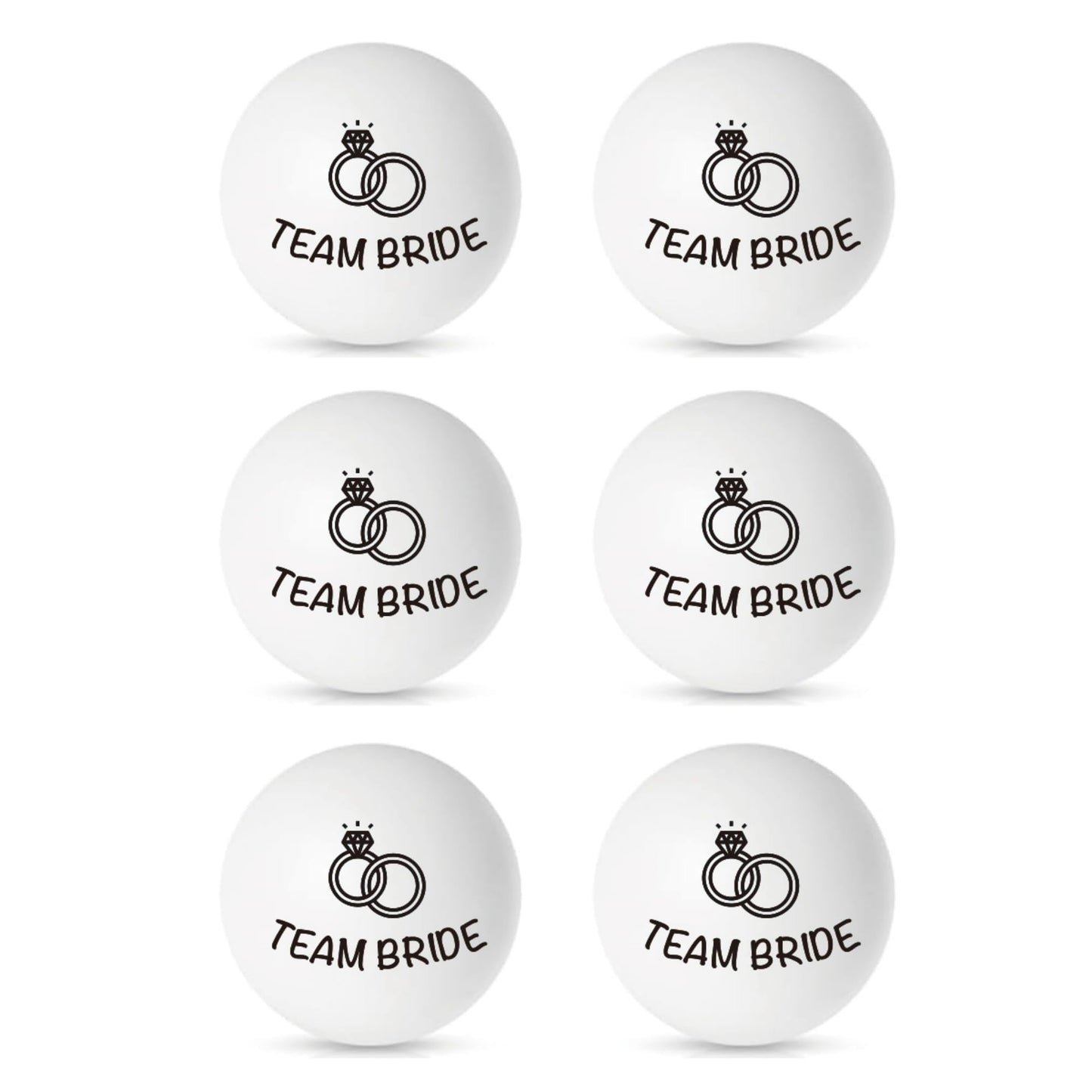 Bachelorette Party Beer Pong Balls - Team Bride 6 Pack Pong Ball Set | Bridesmaid Proposal Gifts Idea Funny Party Supplies Drinking Games Decorations