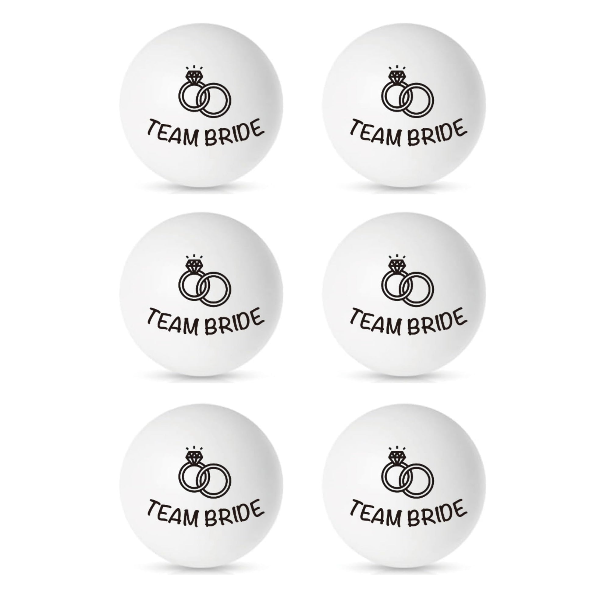 Bachelorette Party Beer Pong Balls - Team Bride 6 Pack Pong Ball Set | Bridesmaid Proposal Gifts Idea Funny Party Supplies Drinking Games Decorations