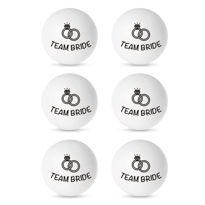 Bachelorette Party Beer Pong Balls - Team Bride 6 Pack Pong Ball Set | Bridesmaid Proposal Gifts Idea Funny Party Supplies Drinking Games Decorations