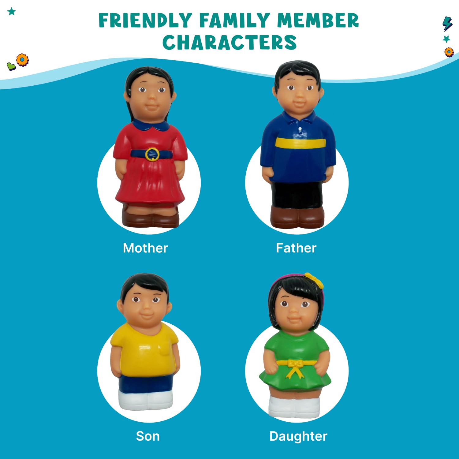 Get Ready Kids Asian Family Figures Set of 4-5 inch Multicultural Toys