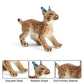 FLORMOON Animal Figures Realistic Lynx Plastic Early Educational Toys Cupcake Topper Party Gift for Kids 2+ Year Old