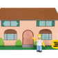JAKKS Pacific Disney The Simpsons Living Room Diorama House Playset, 2.5-Inch Scale Homer Action Figure and Accessories