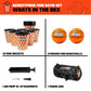 BasketPong Mini - Yard Pong and Basketball Game with 12 Buckets, 2 Balls, Carrying Bag, and Air Pump - Outdoor Game for Lawn, Backyard, Beach,