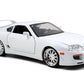 Jada Toys Fast & Furious 1:24 Brian's Toyota Supra Die-cast Car White, toys for kids and adults (97375)