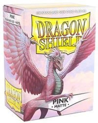 Dragon Shield Matte Pink 100 Deck Protective Sleeves in Box, Standard Size for Magic he Gathering (66x91mm)
