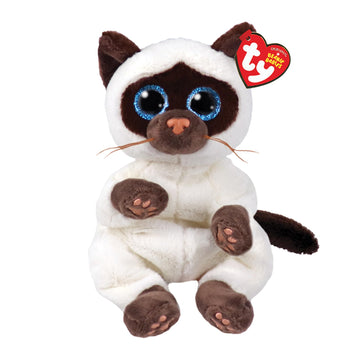 TY Beanie Babies - Soft Toy Miso The Cat 15 cm, Grey, TY40548