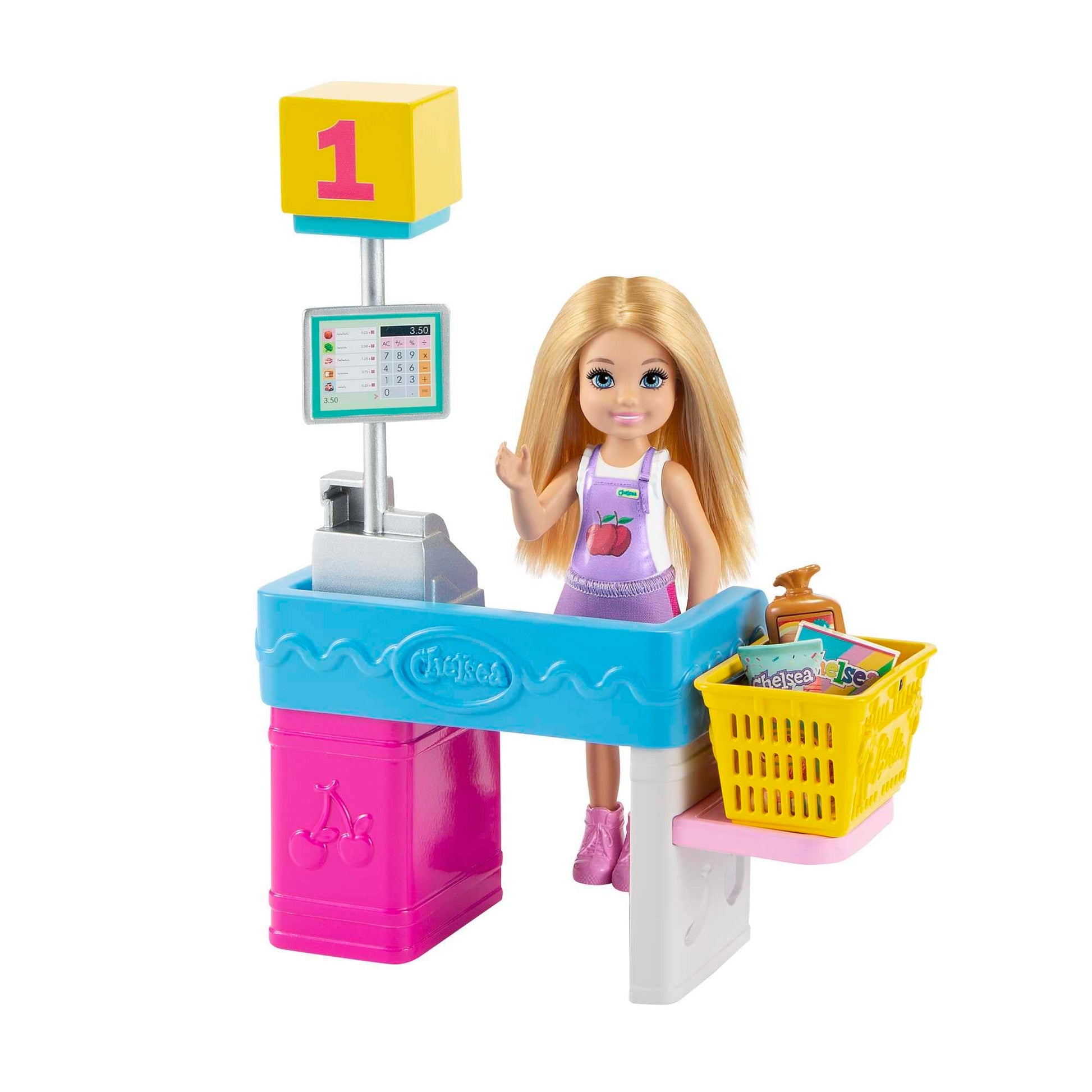 Barbie Chelsea Can Be Doll & Snack Stand Playset with 15+ Accessories Including Snack Stand, Register & Shopping Basket, Blond Doll