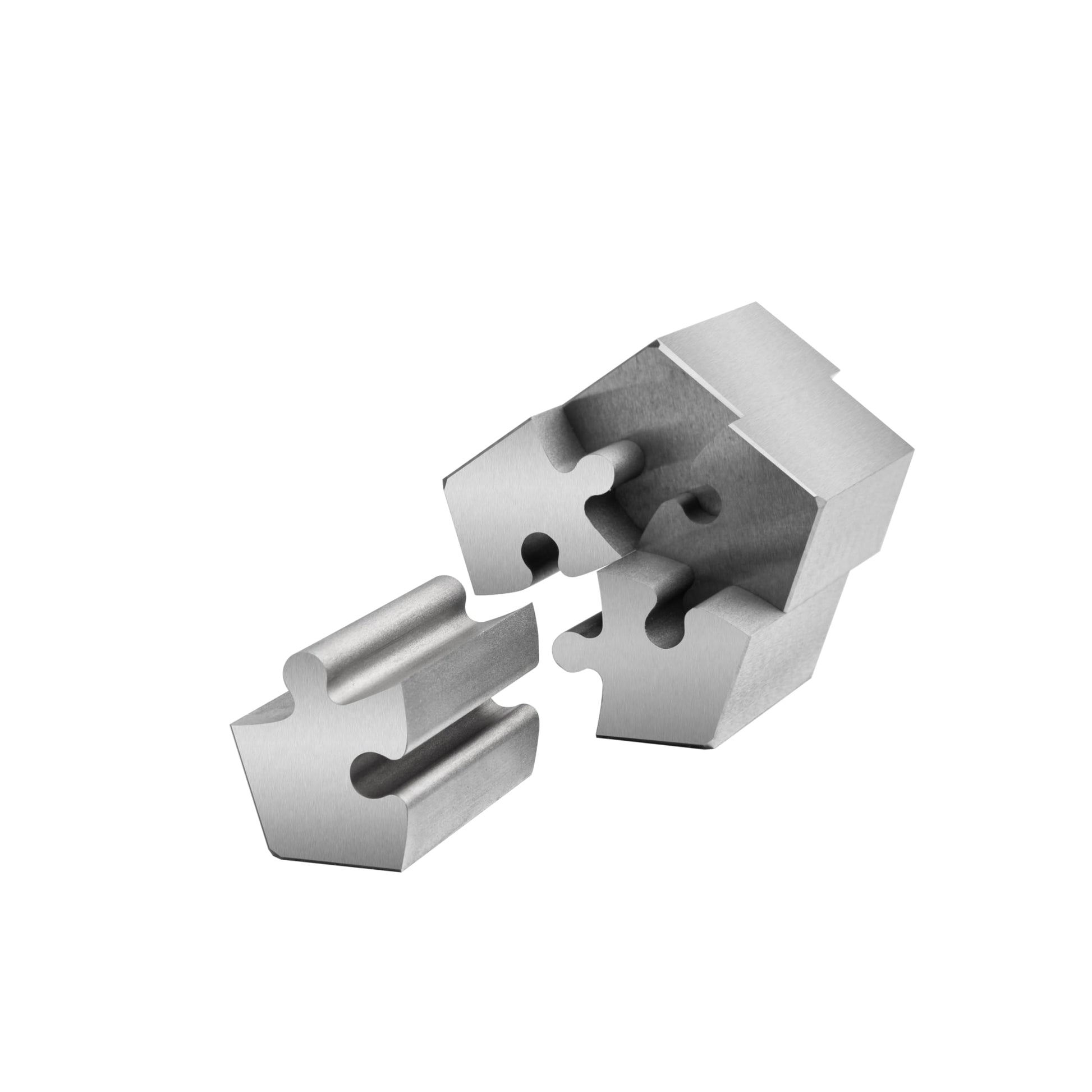 Heavenly Metals 5-Piece Pentagon Metal Puzzle - Zero Tolerance Wire EDM Precision Machined Stainless Steel Executive Desk Toy, 3D Metal Fidget
