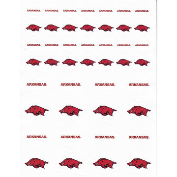 Arkansas Razor Backs Small Sticker Sheet - 2 Sheets