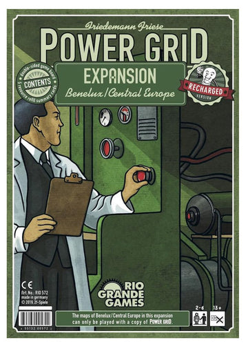 Rio Grande Games Power Grid Board Games Strategy Expansion: Benelux & Central Europe Maps