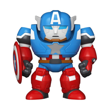 Funo Pop! Bitty Bots: Marvel - Captain America Mech with Captain America - 0.9 Inch and 4.7 Inch (11.9 Cm) - Television Collectable - Gift Idea - Toys