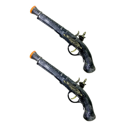 Assassin's Foam Cosplay Flintlock Pistol 2 Pcs Set 1:1 Scale Halloween Costume (Black Color 2 Pcs Set)