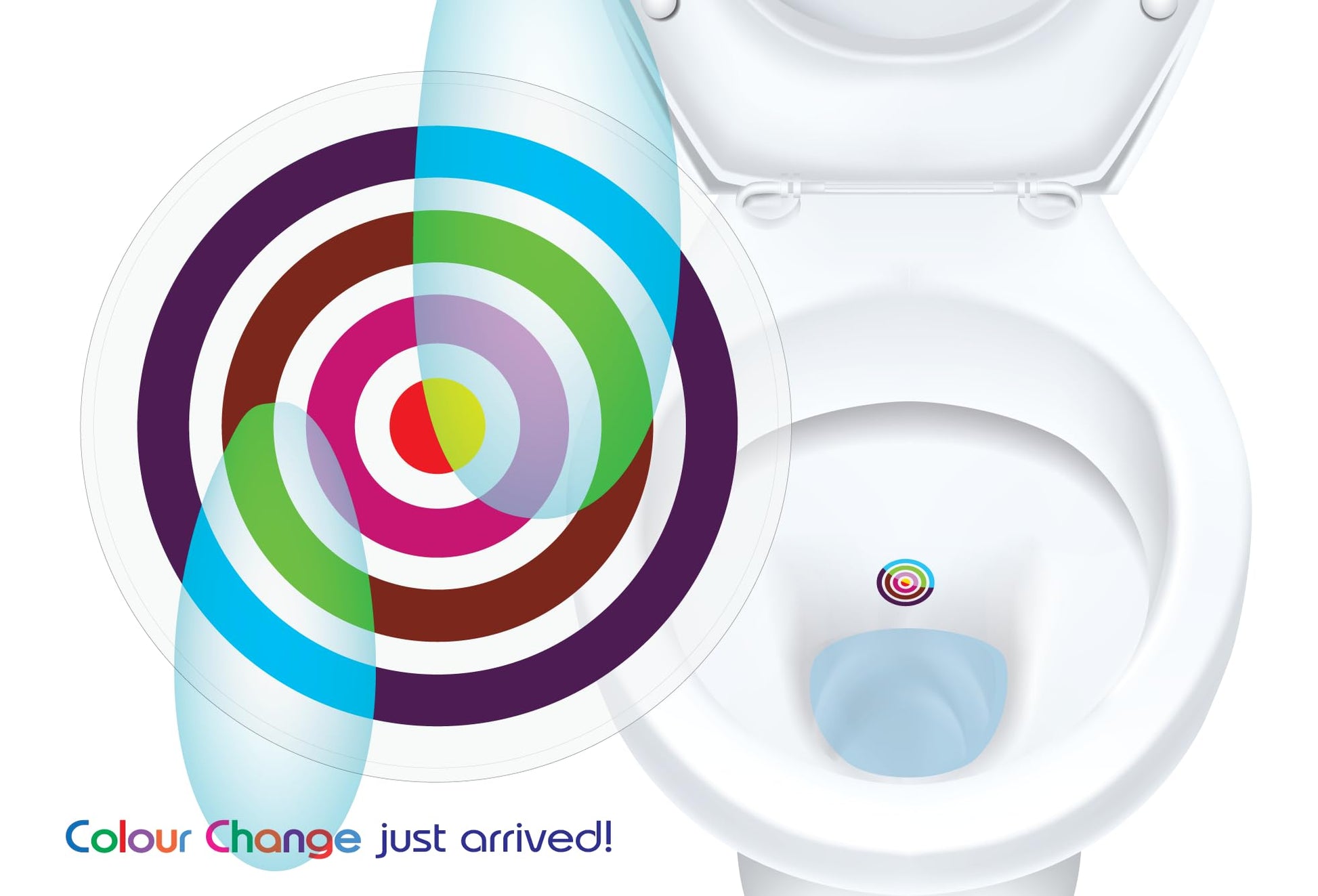 Color Changing Toilet Target Stickers Kids Pack with Applicator Smoothing Tool for Potty Training Boys. Fun and Effective Toilet Stickers to Teach