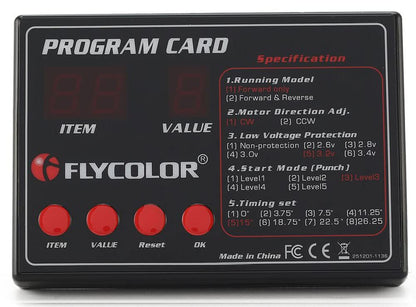 FLYCOLOR FlyMonster Programing Card for Remote Control RC Boats Ship ESC Electronic Speed Controller(70A/90A/120A/150A)