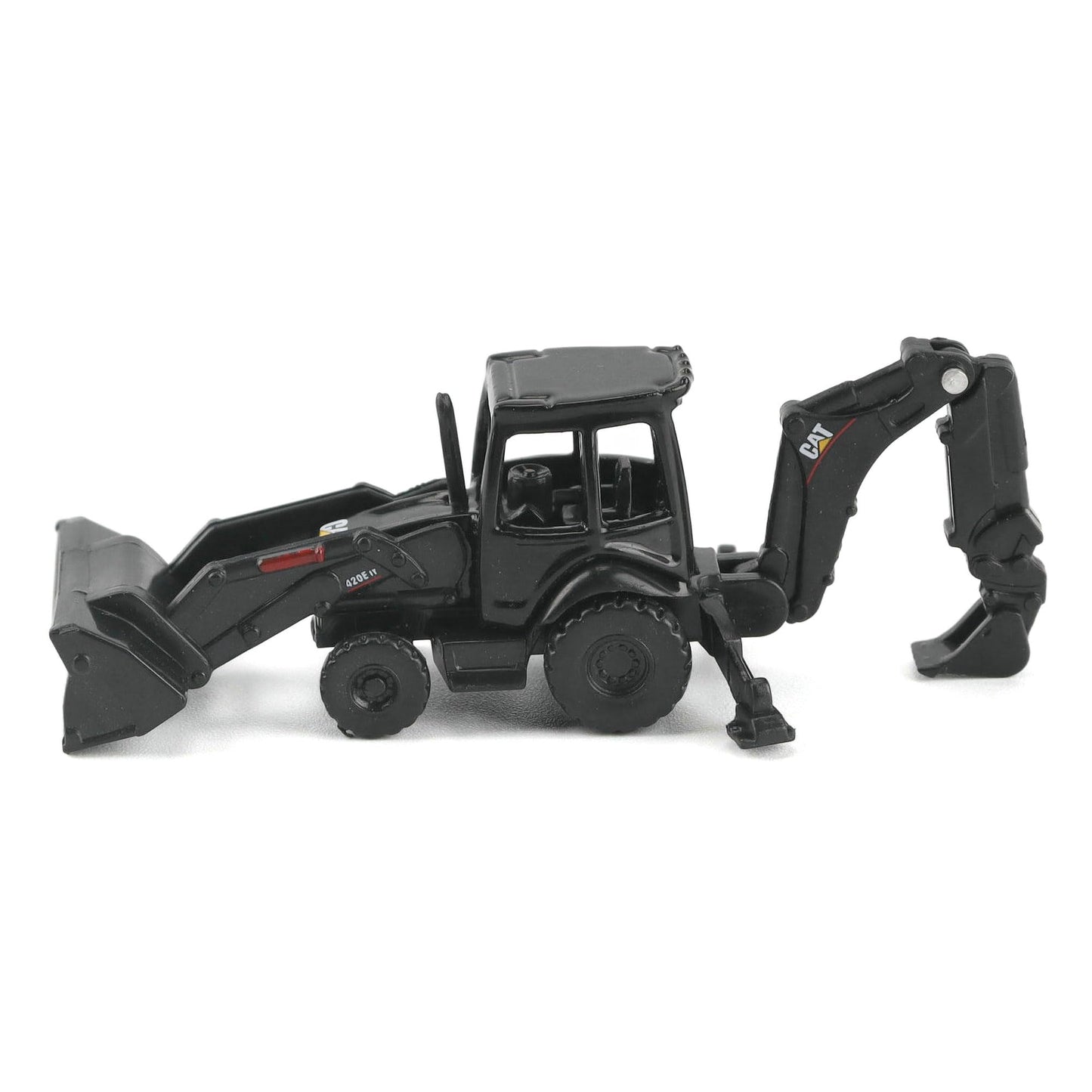 Diecast Masters Caterpillar Diecast Toy Replicas - Cat Micro 420E Backhoe Loader (Black Finish) with accessories in Tool Box | Model 85973BK