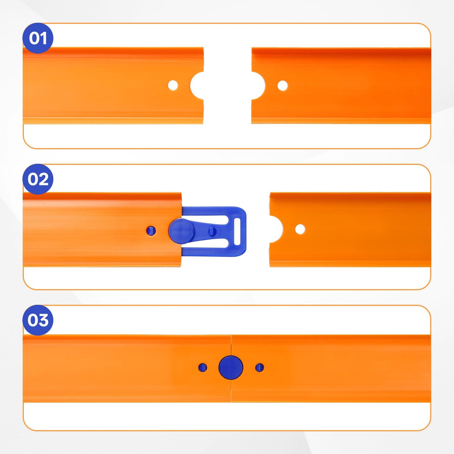 25 Sets Racetrack Connectors,Non-3D Printed, Compatible with Hotwheels,Mould Design Perfectly Matches the Lane