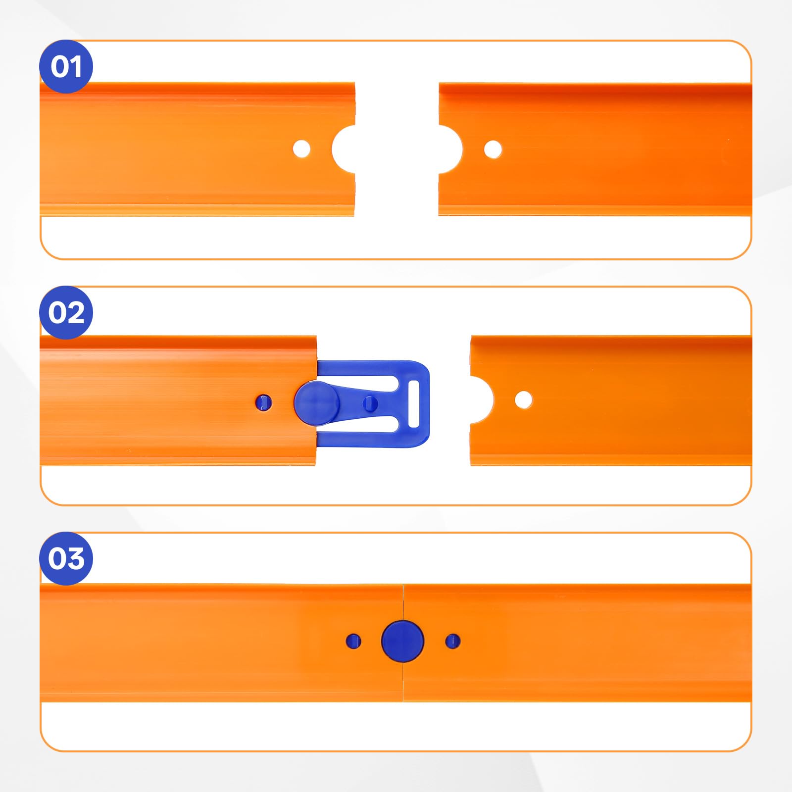 25 Sets Racetrack Connectors,Non-3D Printed, Compatible with Hotwheels,Mould Design Perfectly Matches the Lane