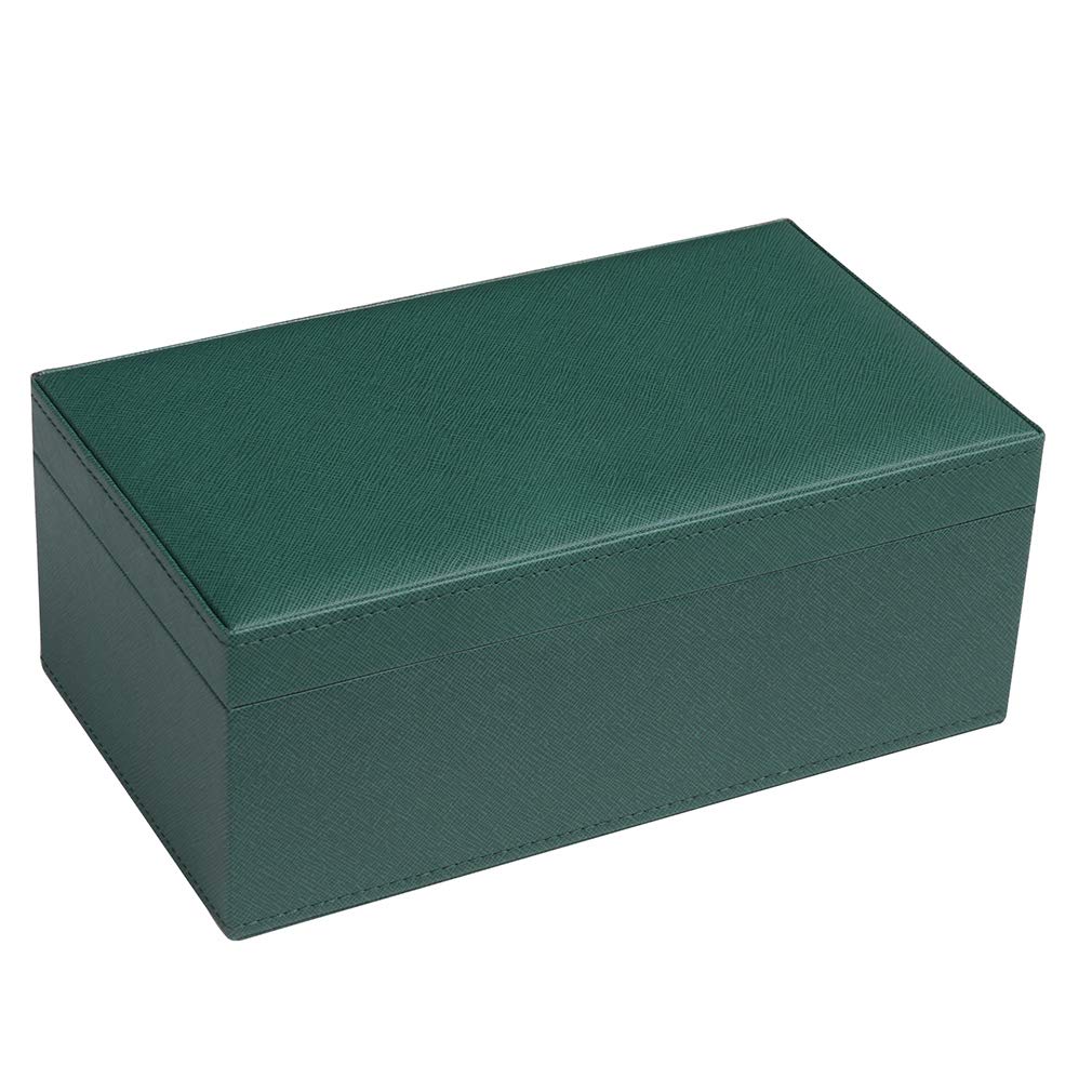 Silverman & Co. Double 9 Large Black Domino Set - Green Case