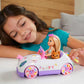 Barbie Chelsea Toy Car Set with Unicorn Theme, Blonde Small Doll in Removable Skirt, Pet Puppy, Sticker Sheet & Accessories