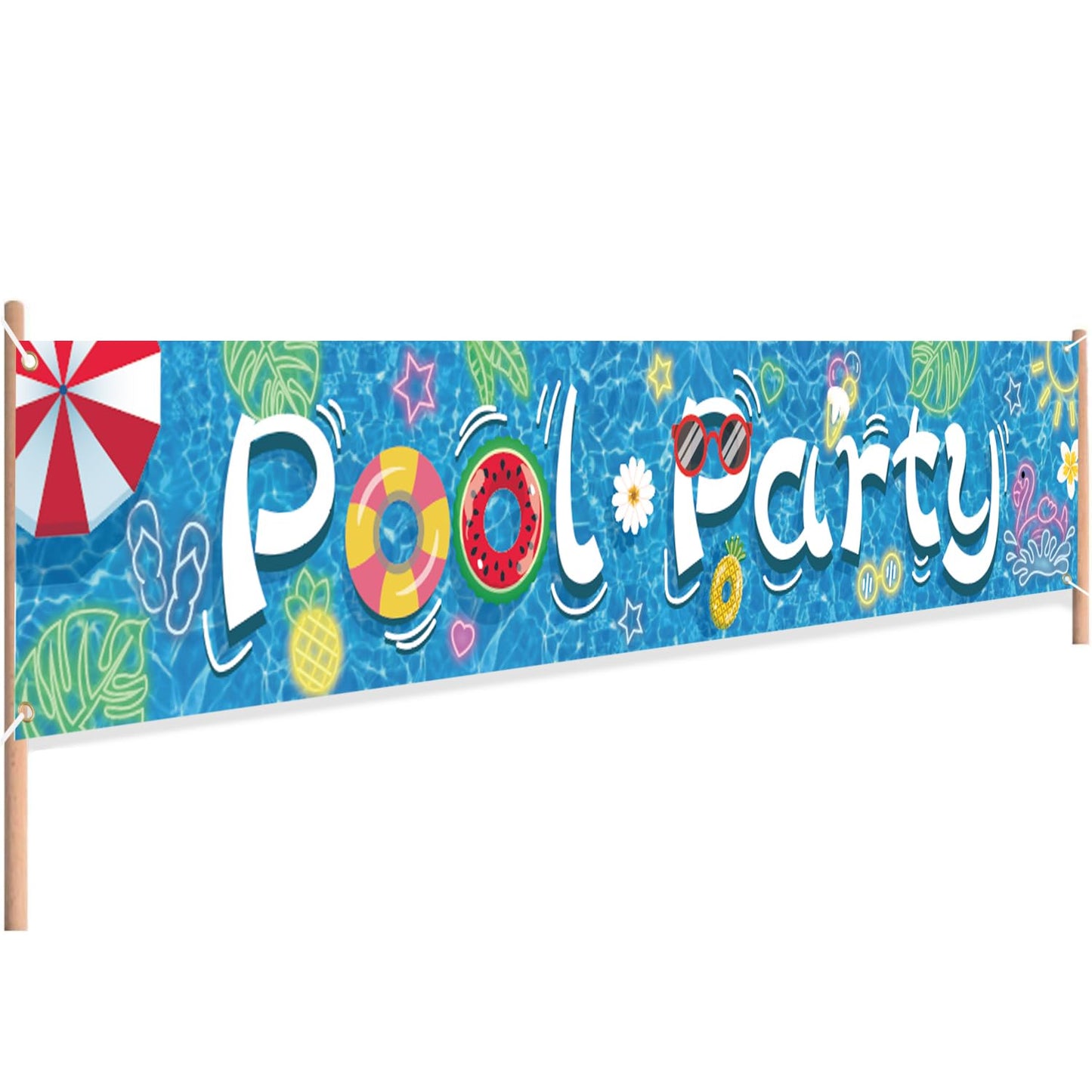 Pool Party Banner, Summer Pool Party Decorations (Blue?