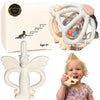 Silicone Teething Toys & Baby Sensory Toys | Rattle Ball & Unicorn Teether Set | Infant Teething Ball & Chew Toy for Babies | Teeth Tamer Car Seat