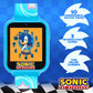Accutime Kids SEGA Sonic The Hedgehog Blue Educational Touchscreen Smart Watch Toy for Boys, Girls, Toddlers - Selfie Cam, Learning Games, Alarm