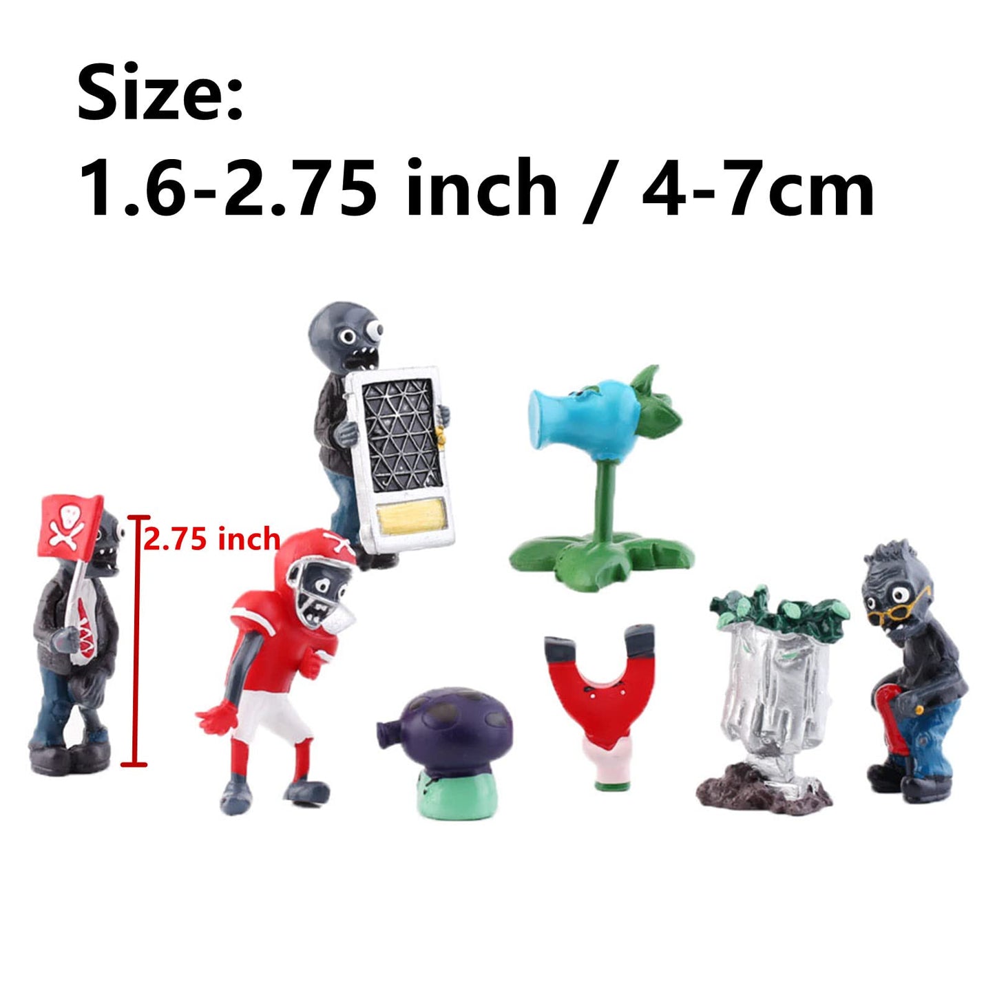 JHESAO 18PCS Plants and Zombies PVZ Toys Set Action Figures PVC Toy New, Great Gifts for Kids and Fans, Birthday and Party New