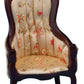 Classics Dollhouse Victorian Gent's Chair, Mahogany with Floral Fabric