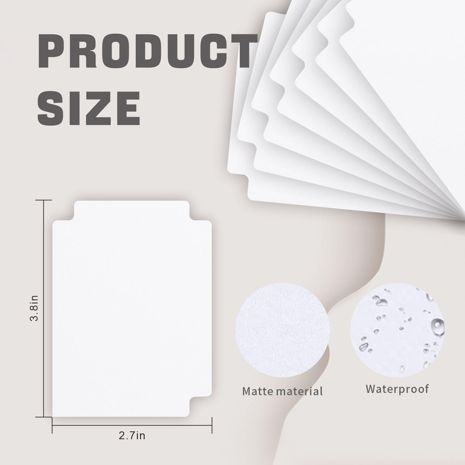 qieoyk Trading Card Dividers - 100 White Dividers with Tabs for Games & Sports Card Boxes - 2.7 x 3.8 Inches
