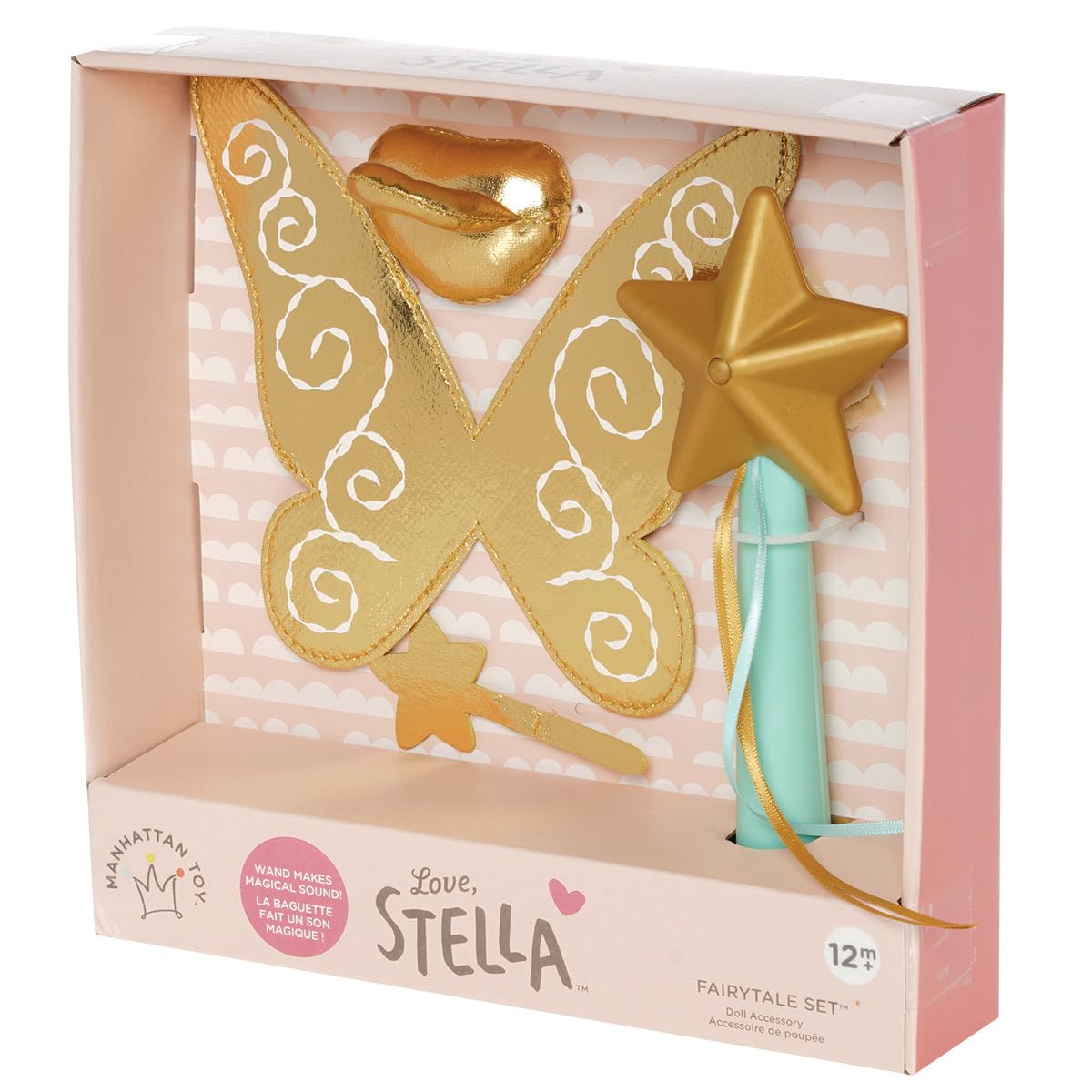 Love, Stella Fairytale Baby Doll Play Set with Child-Sized Wand by Manhattan Toy