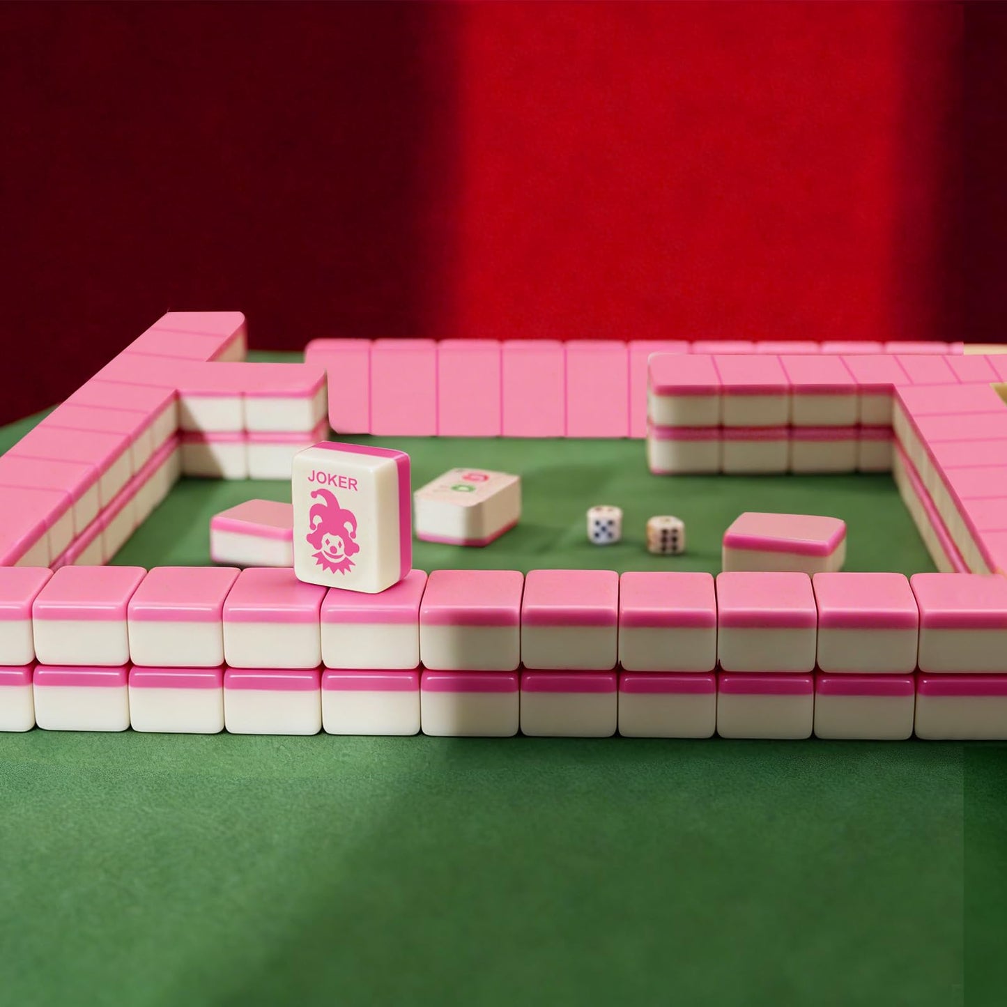 Mini Mahjong Set, American Mahjong Game Set Include 166 Premium Tiles (1.2’’), 1 Bag, 100 Chips, 4 Tile Rulers, 4 Dice, 5 Instruction Manuals