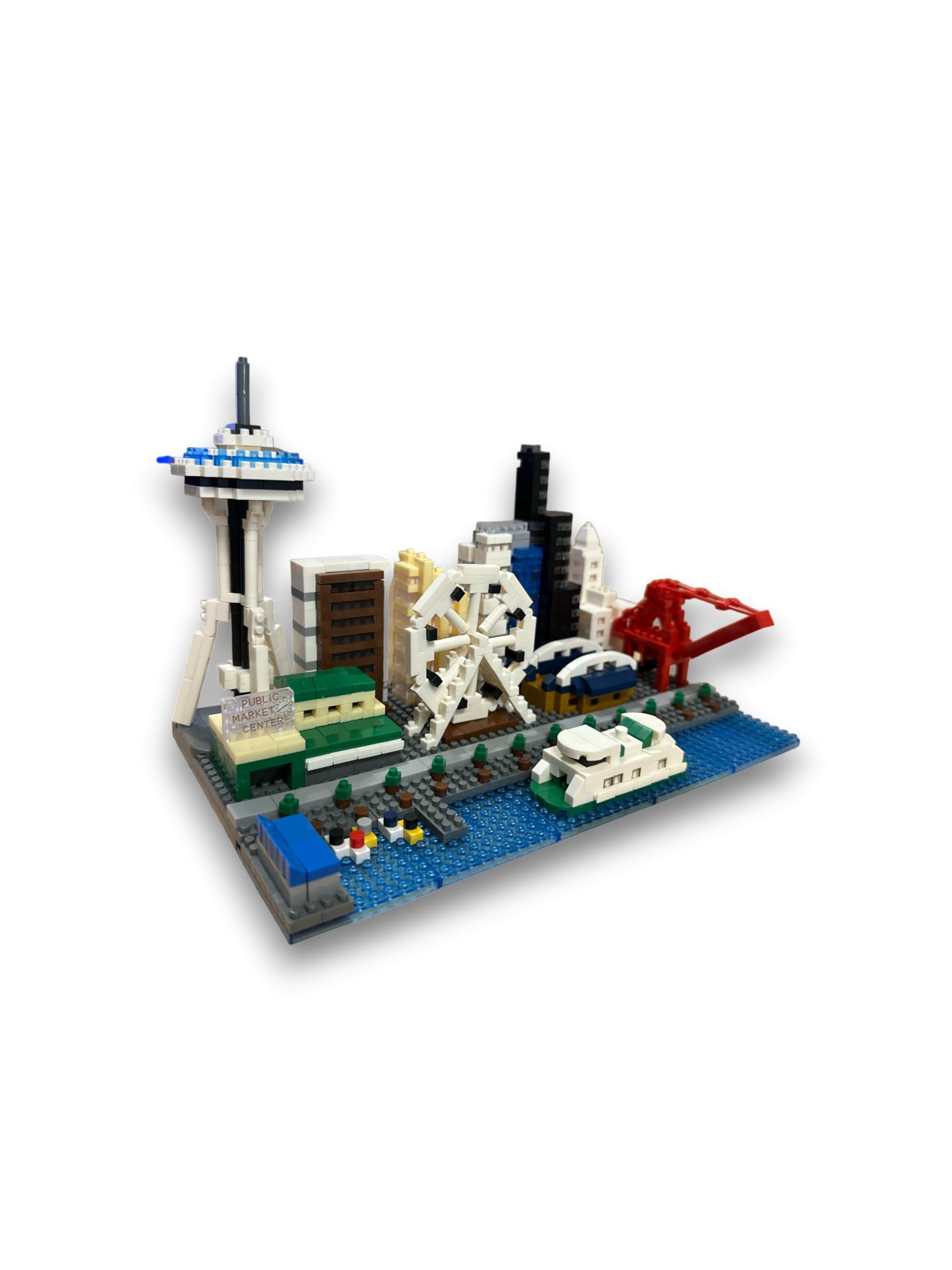 Space Needle Seattle Waterfront Mini Building Blocks
