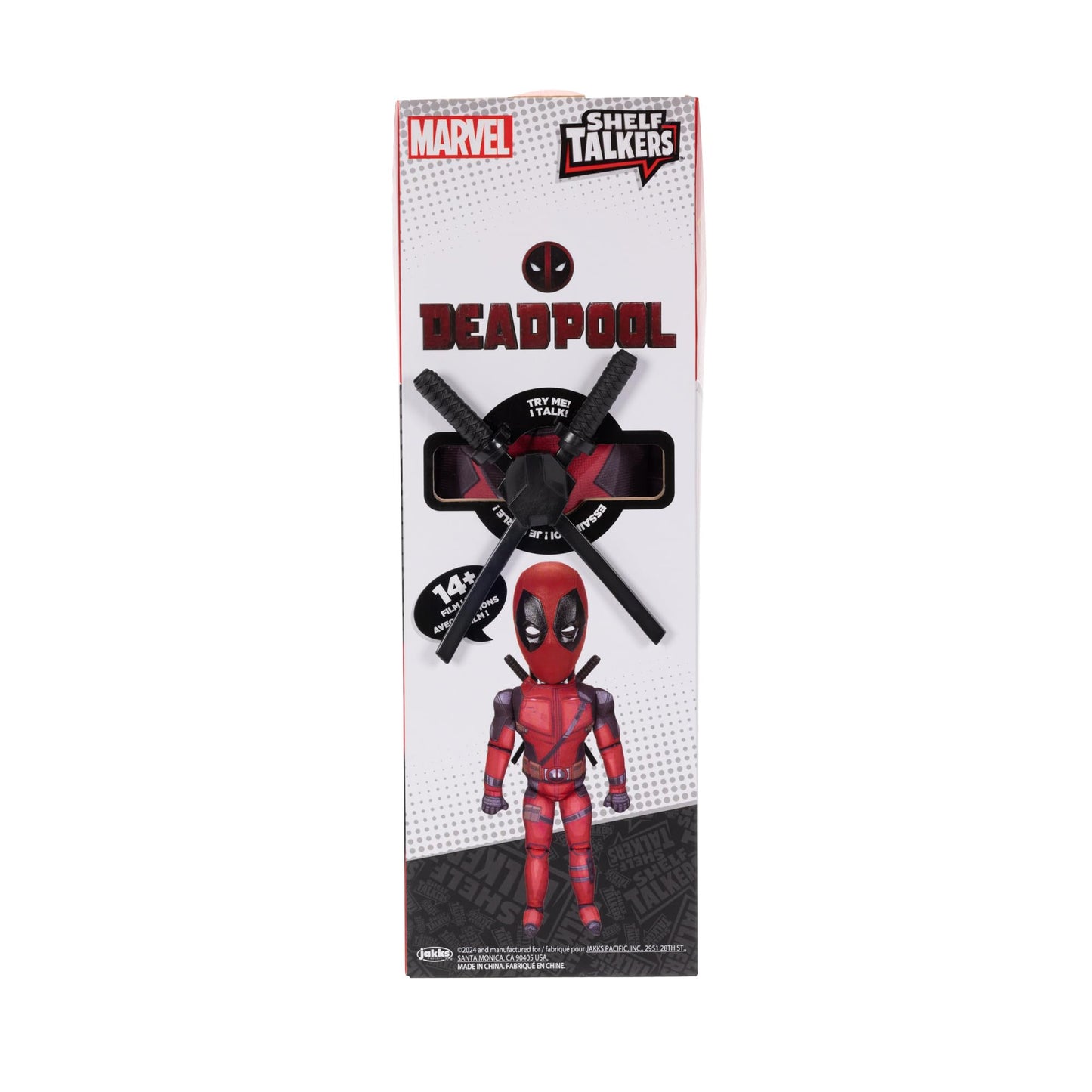 Shelf Talkers Deadpool 12" Talking Plush from The Movie, Pull String Toy Collectible Plush