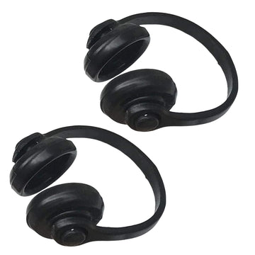 2Pcs Black 1:12 Dollhouse Headphones Miniature Headset Model Toy Micro Landscape Decoration Dollhouse Accessories