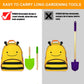 POMIKU Toddler Gardening Tools, Kids Rake and Shovel Set for Digging Dirt, Children Broom for Outdoor Yard Garden Camping, Montessori Toys for Ages 3