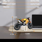 QISHOUTING 1:8 Scale Off-Road Dirt Motorcycle Building Set for Adults,with Display Sand, Dirt Bike Building Kits, Birthday for Adults(506PCS)