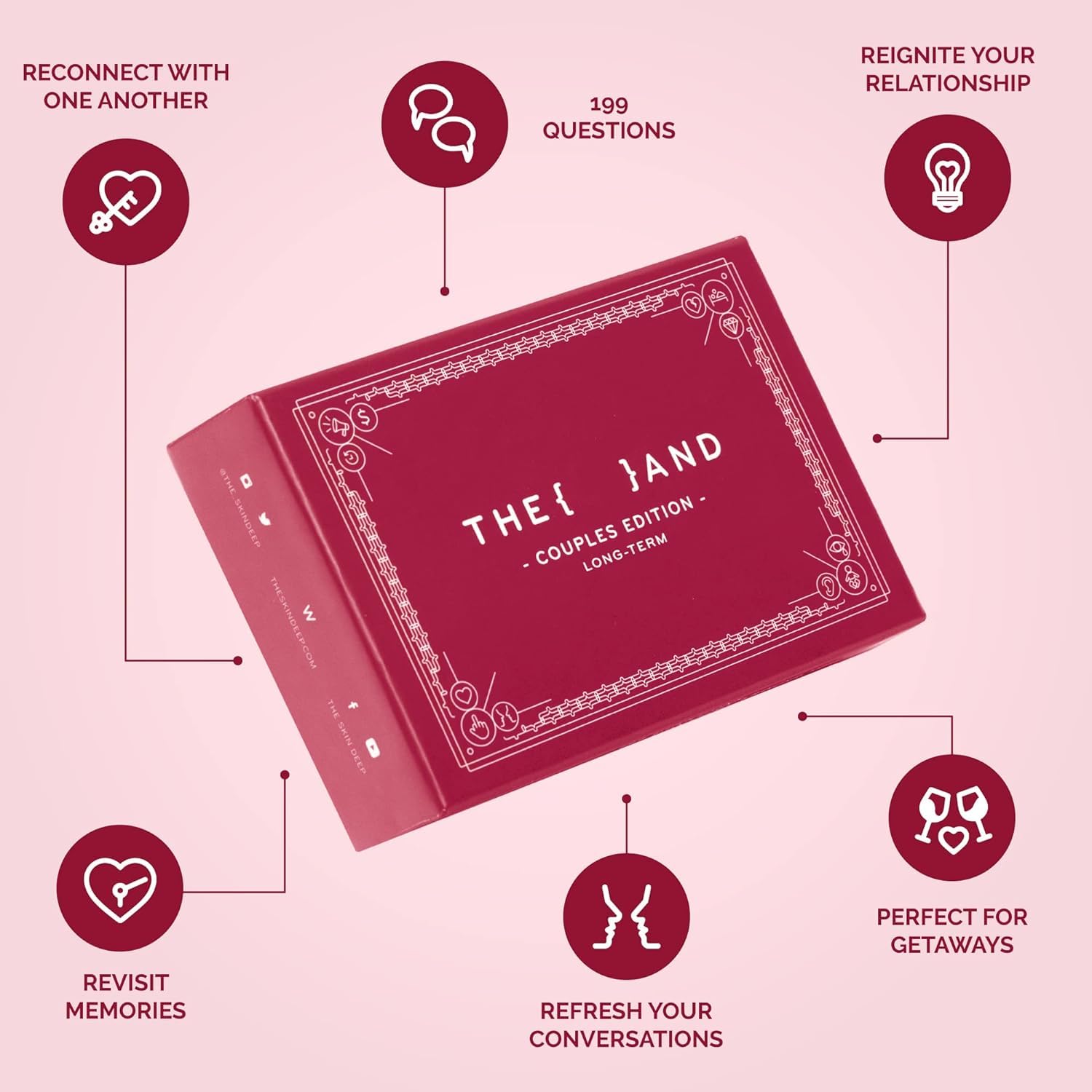 {THE AND} Long Term Couples Edition - 199 Meaningful Conversation Cards for Couples - Questions to Reconnect & Deepen Relationships - Couples Card