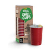 Steel Chill Cups 16 oz. Durable & Reusable Party Cups, Red, 12 Count