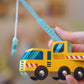 Tender Leaf Toys - Construction Site - Four Heavy Vehicles with Crane Truck, Road Roller, Dump Truck and Front Loader - Build Your Own Construction