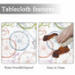 Yibeas Tablecloth Repeat Bicycle Tablecloths 60" Diameter Round Sketch Bike Fun Biking Race Ride Sport Wheel Colorful Tablecloths for Dining Kitchen