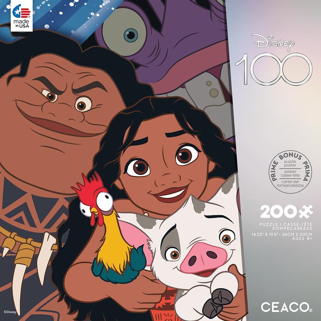 Ceaco - Disney's 100th Anniversary - Moana - Selfies - 200 Piece Jigsaw Puzzle