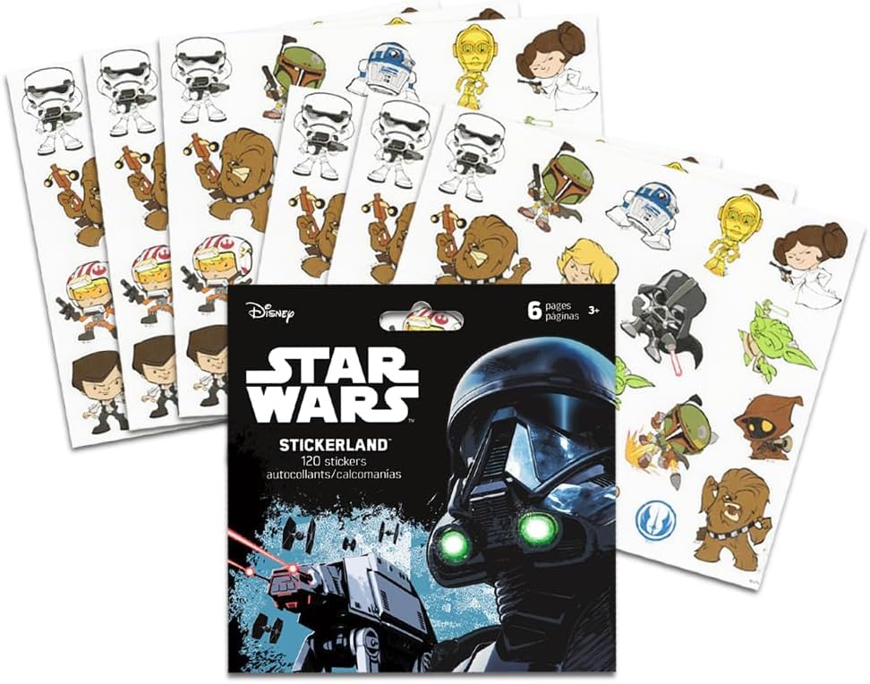 Star Wars Stickers and Tattoos Super Set - Bundle with 250+ Stickers and 25 Temporary Tattoos for Boys Girls Kids | Star Wars Party Supplies Pack