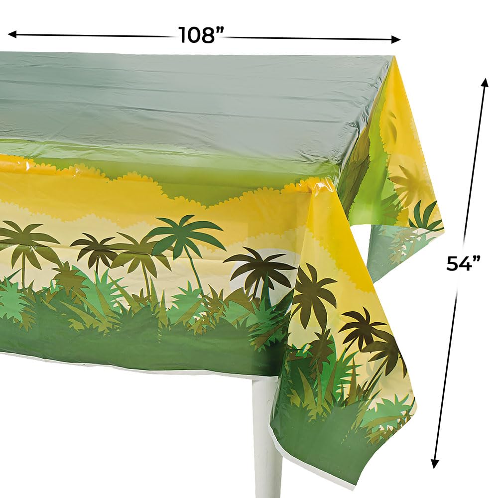 Fun Express Jungle Journey Tablecover - Party Supplies - VBS 2026 Vacation Bible School Supplies/Decor - 1 Piece
