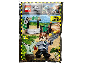 LEGO Jurassic World: Rainn Delacourt Minifigure with Raptor