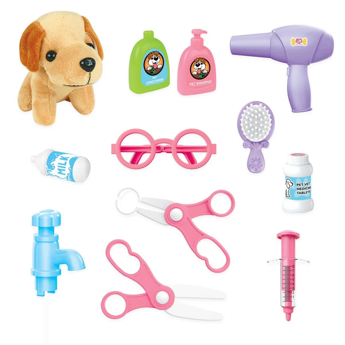 22-Piece Kid's Pet Grooming Playset by Hobbytron