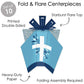 Big Dot of Happiness Blue Elegant Cross - Table Decorations - Boy Religious Party Fold and Flare Centerpieces - 10 Count